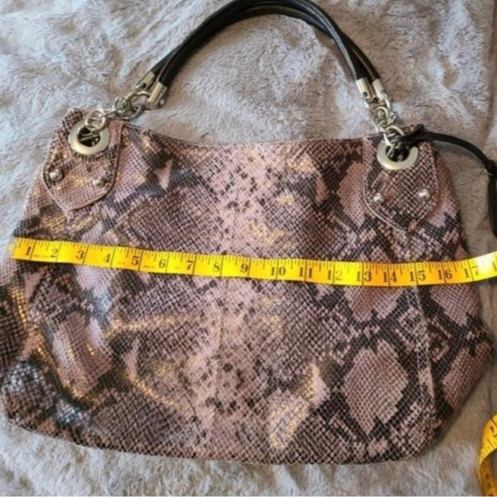 Cynthia Rowley Purple Haze Python Embossed Leathe… - image 2